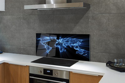 Panel nad Blat Kuchenny Niebieska Mapa Świata