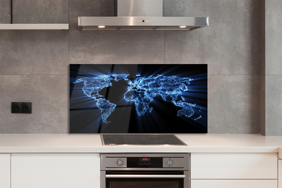 Panel nad Blat Kuchenny Niebieska Mapa Świata