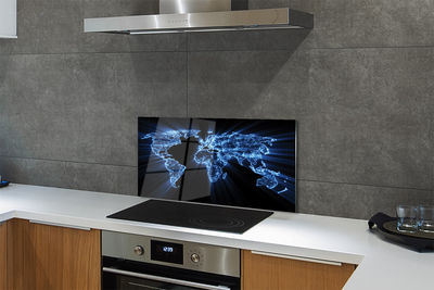 Panel nad Blat Kuchenny Niebieska Mapa Świata