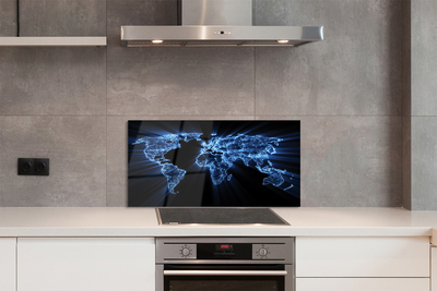 Panel nad Blat Kuchenny Niebieska Mapa Świata