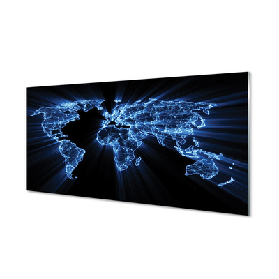 Panel nad Blat Kuchenny Niebieska Mapa Świata