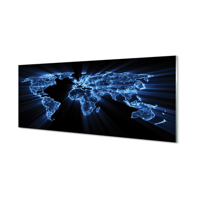 Panel nad Blat Kuchenny Niebieska Mapa Świata