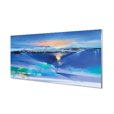 Szklany Panel Chmury nad Koronami Drzew