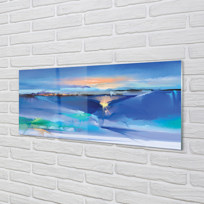 Szklany Panel Chmury nad Koronami Drzew