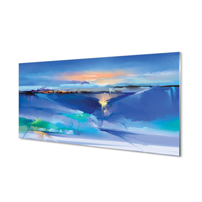 Szklany Panel Chmury nad Koronami Drzew