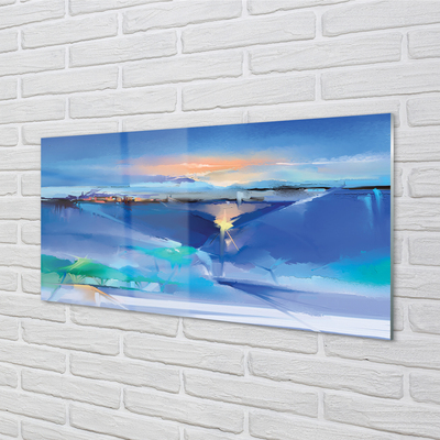 Szklany Panel Chmury nad Koronami Drzew