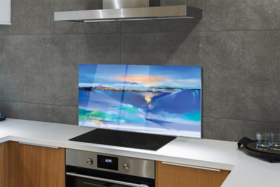 Szklany Panel Chmury nad Koronami Drzew