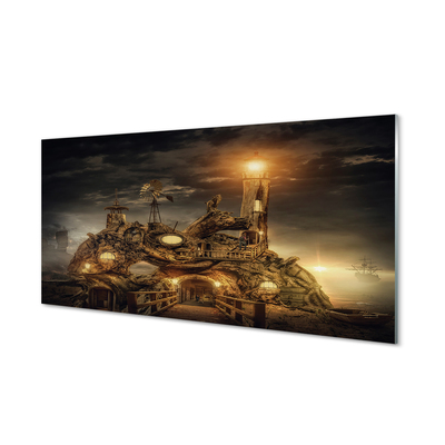 Panel nad Blat Kuchenny Latarnia i Statek w Obłokach