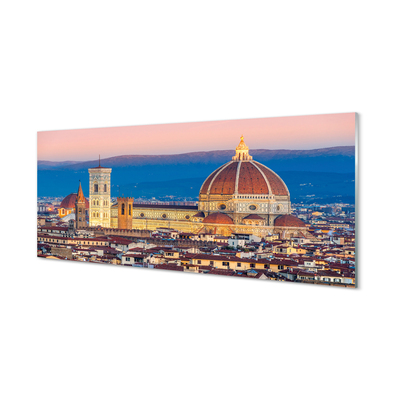 Panel Szklany Włochy Katedra panorama noc