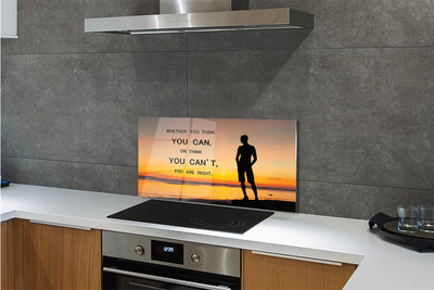 Szklany Panel Napis na tle Morza