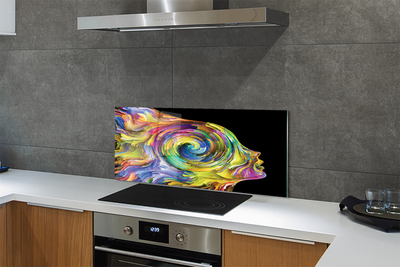 Szklany Panel Barwny Portret Kobiety