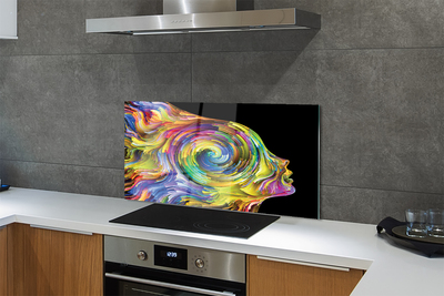 Szklany Panel Barwny Portret Kobiety