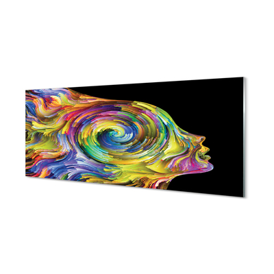 Szklany Panel Barwny Portret Kobiety