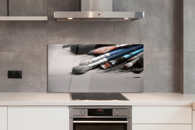 Szklany Panel Pędzle Malarskie