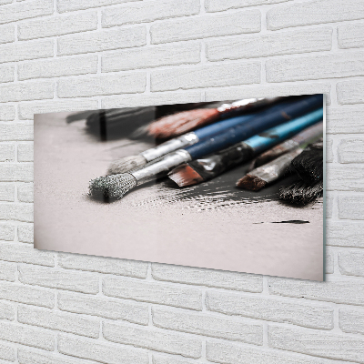 Szklany Panel Pędzle Malarskie