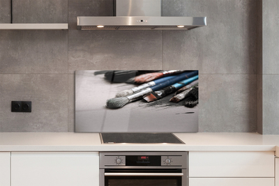 Szklany Panel Pędzle Malarskie