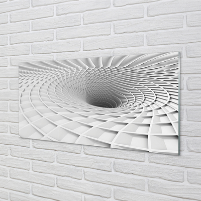 Szkło do Kuchni na Ścianę Trójwymiarowy Lej Geometryczny