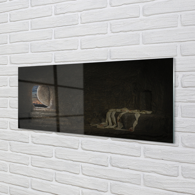 Panel szklany do Kuchni Jaskinia z Symbolami Krzyża