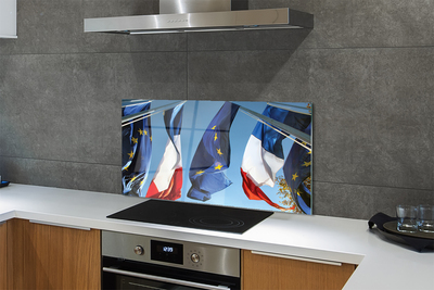 Panel szklany do Kuchni Międzynarodowe Flagi Świata