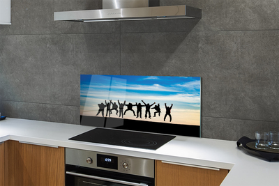 Panel nad Blat Kuchenny Ludzie na tle Nieba i Chmur