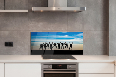 Panel nad Blat Kuchenny Ludzie na tle Nieba i Chmur