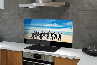 Panel nad Blat Kuchenny Ludzie na tle Nieba i Chmur