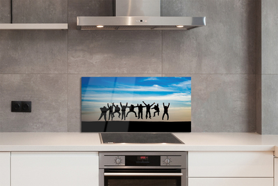 Panel nad Blat Kuchenny Ludzie na tle Nieba i Chmur