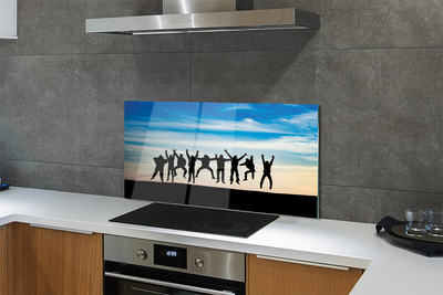 Panel nad Blat Kuchenny Ludzie na tle Nieba i Chmur