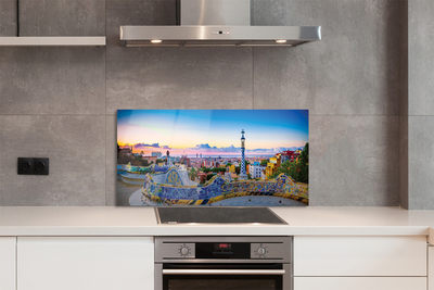 Panel szklany do Kuchni Słoneczna Panorama Hiszpanii