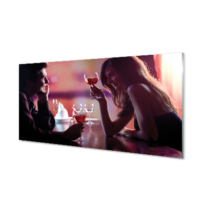 Panel szklany do Kuchni Ludzie z Kieliszkami