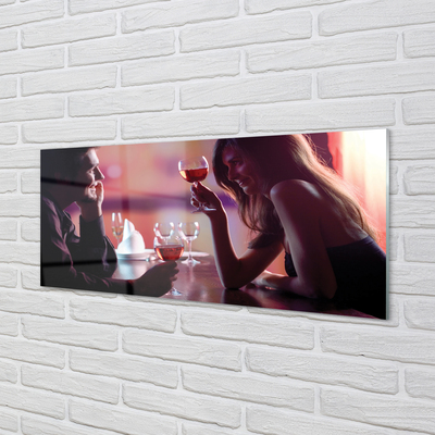 Panel szklany do Kuchni Ludzie z Kieliszkami