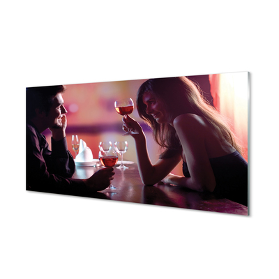 Panel szklany do Kuchni Ludzie z Kieliszkami