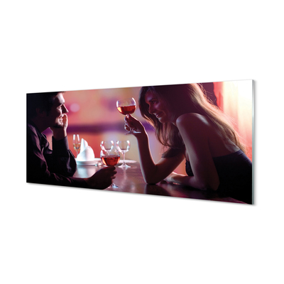 Panel szklany do Kuchni Ludzie z Kieliszkami