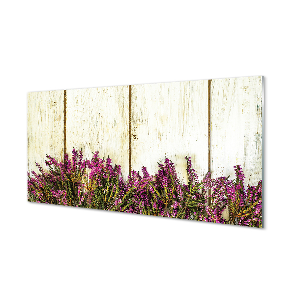 Szklany Panel Fioletowe kwiaty deski