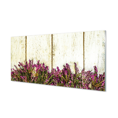 Szklany Panel Fioletowe kwiaty deski