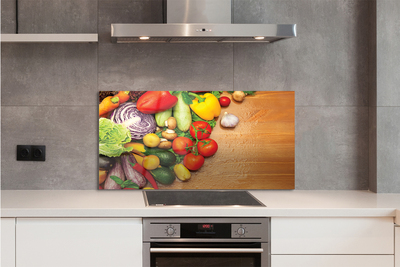 Szklany Panel Warzywna Kompozycja z Pieczarkami