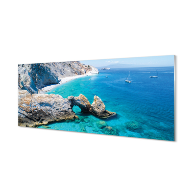 Panel Szklany Grecja Plaża morze wybrzeże