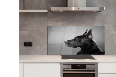 Panel szklany do Kuchni Elegancki Czarny Pies