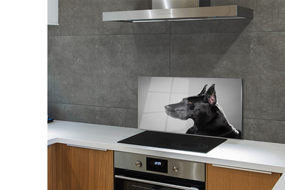 Panel szklany do Kuchni Elegancki Czarny Pies