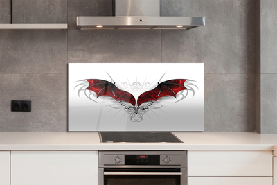 Szkło do Kuchni na Ścianę Rozpięte Skrzydła Smoka