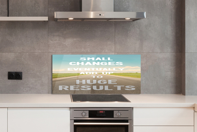 Szklany Panel Napis na Łące pod Niebem