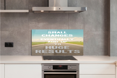 Szklany Panel Napis na Łące pod Niebem