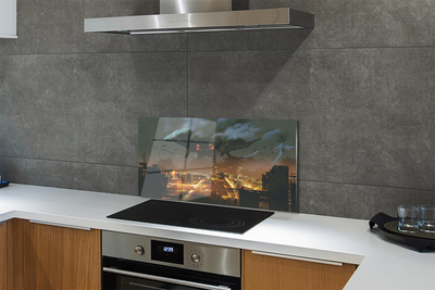 Panel szklany do Kuchni Potwór w Nocnym Mieście