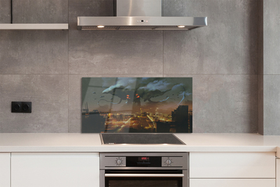 Panel szklany do Kuchni Potwór w Nocnym Mieście