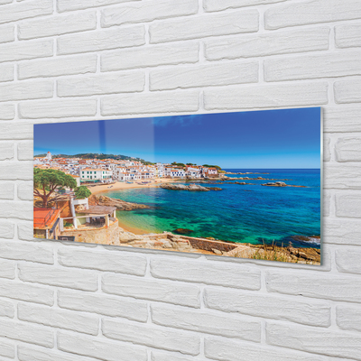 Panel Szklany Hiszpania Plaża miasto wybrzeże