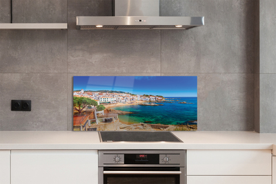 Panel szklany do Kuchni Nadmorska Plaża o Poranku