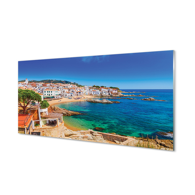 Panel Szklany Hiszpania Plaża miasto wybrzeże
