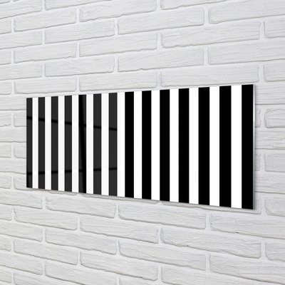 Panel Szklany Geometryczne paski zebra