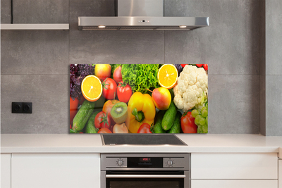 Szklany Panel Zielona Kompozycja Warzywna