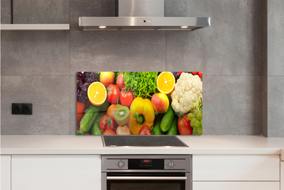 Szklany Panel Zielona Kompozycja Warzywna